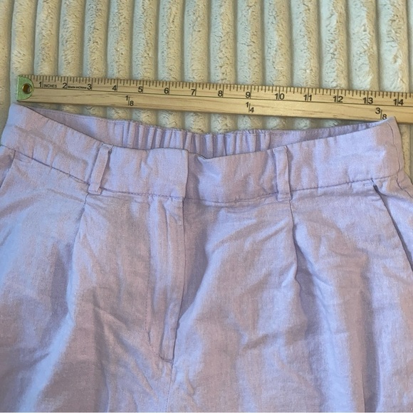 Old Navy Women's Light Purple Wide Leg Pants Linen Blend - Picture 3 of 9
